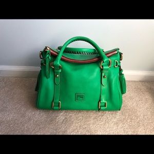 Kelly green small Florentine satchel